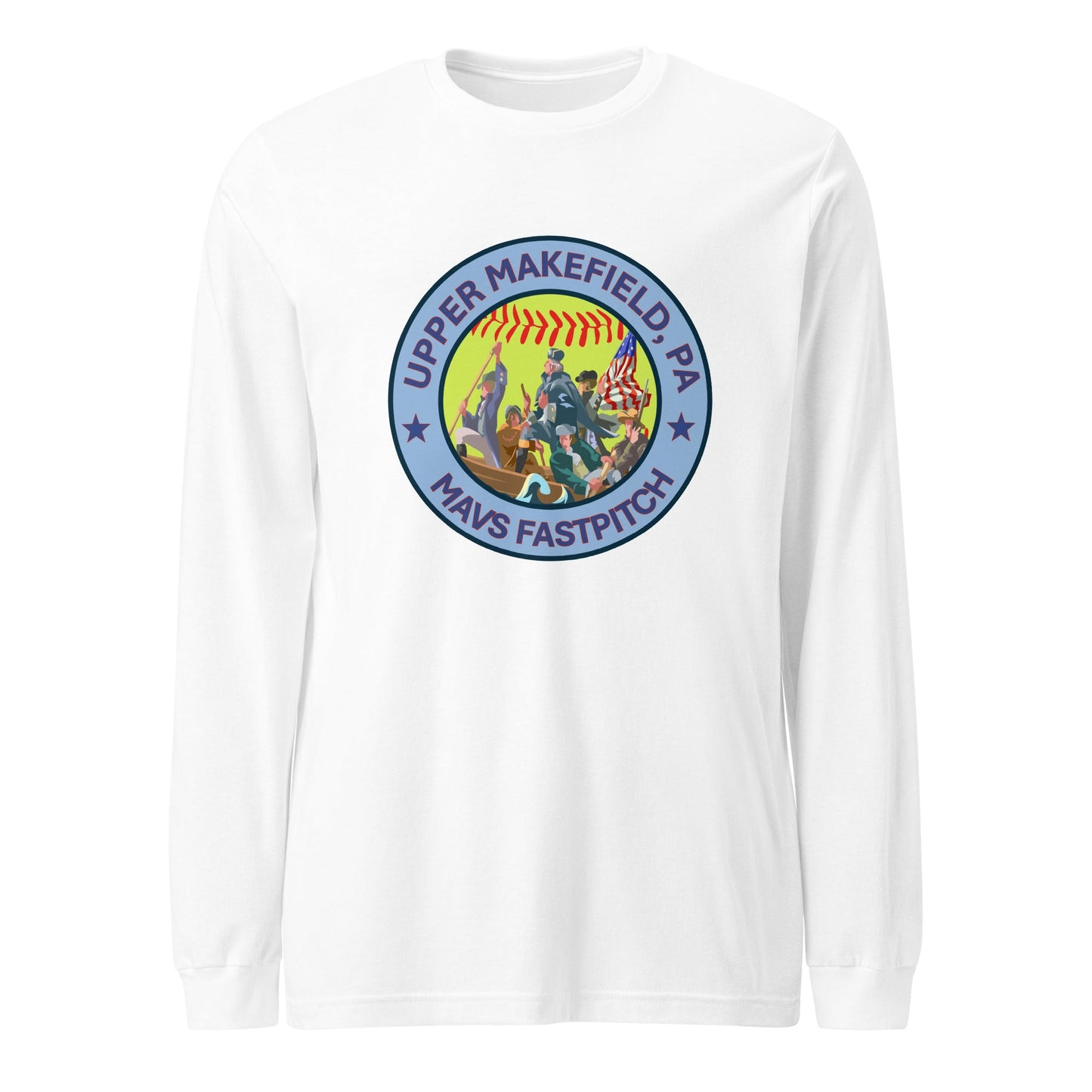 Performance | Long Sleeve Tee | Upper Makefield Mavs Fastpitch | Crossing Badge Logo