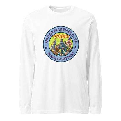 Performance | Long Sleeve Tee | Upper Makefield Mavs Fastpitch | Crossing Badge Logo