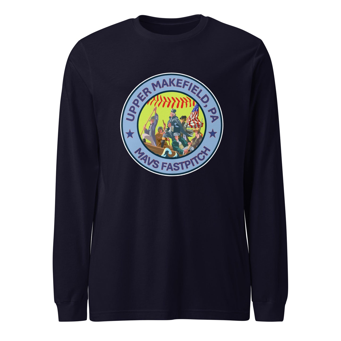 Performance | Long Sleeve Tee | Upper Makefield Mavs Fastpitch | Crossing Badge Logo