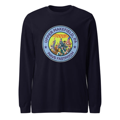 Performance | Long Sleeve Tee | Upper Makefield Mavs Fastpitch | Crossing Badge Logo