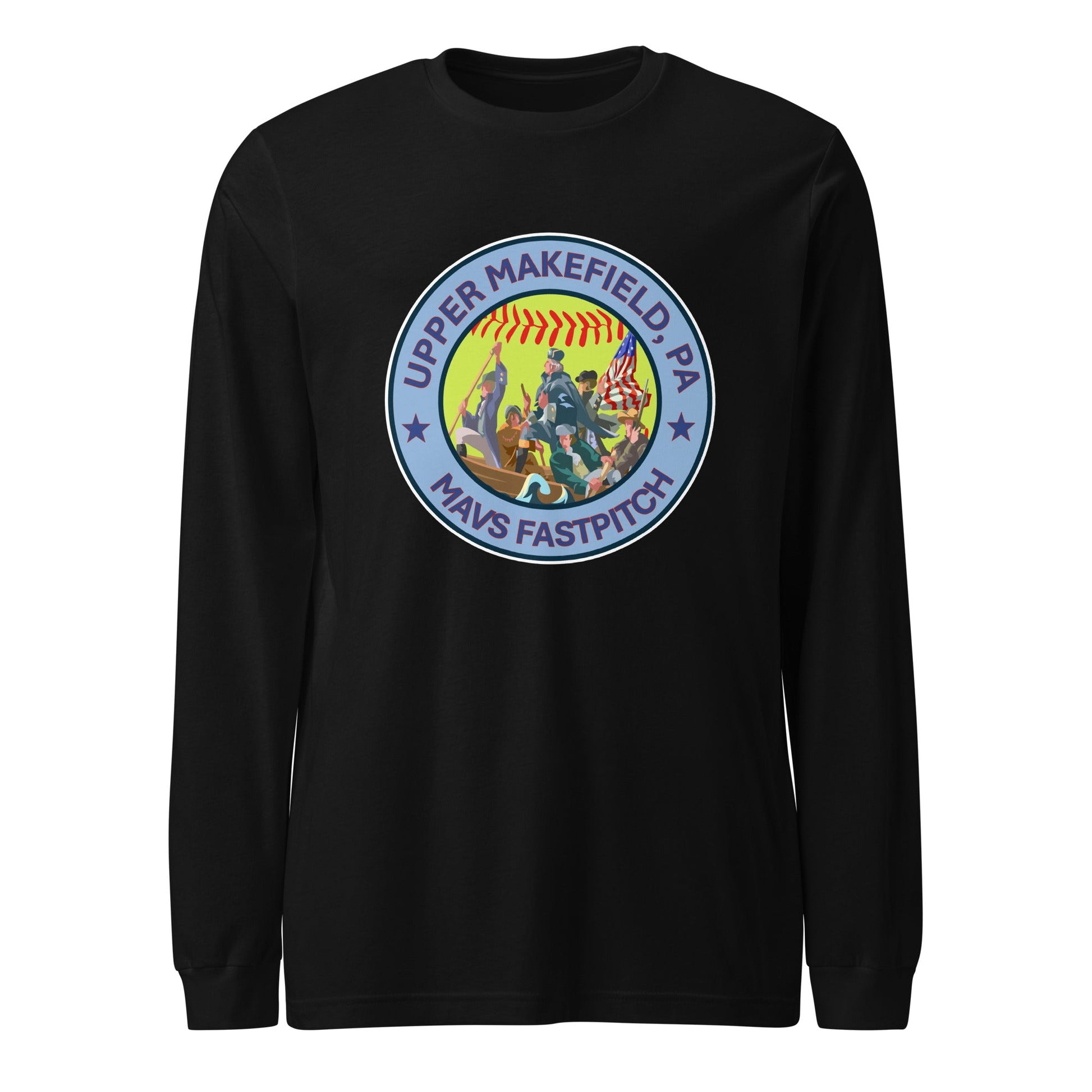 Performance | Long Sleeve Tee | Upper Makefield Mavs Fastpitch | Crossing Badge Logo