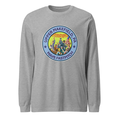 Performance | Long Sleeve Tee | Upper Makefield Mavs Fastpitch | Crossing Badge Logo
