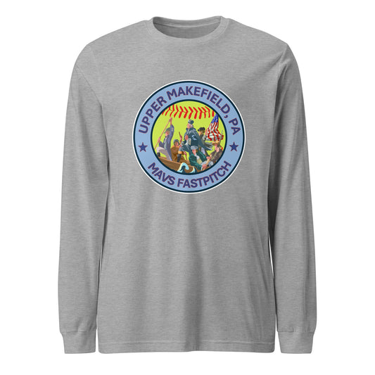 Performance | Long Sleeve Tee | Upper Makefield Mavs Fastpitch | Crossing Badge Logo