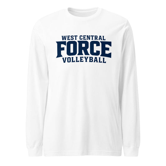 Performance | Long Sleeve Tee | West Central Force Volleyball | Blue Logo