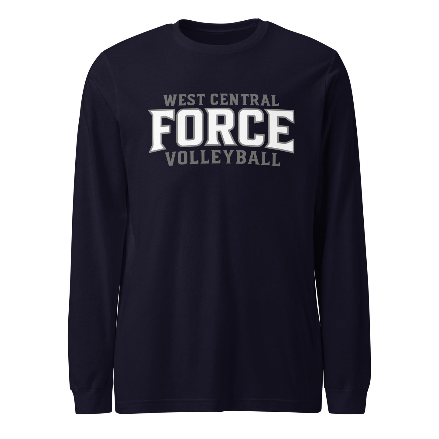 Performance | Long Sleeve Tee | West Central Force Volleyball | Grey Logo