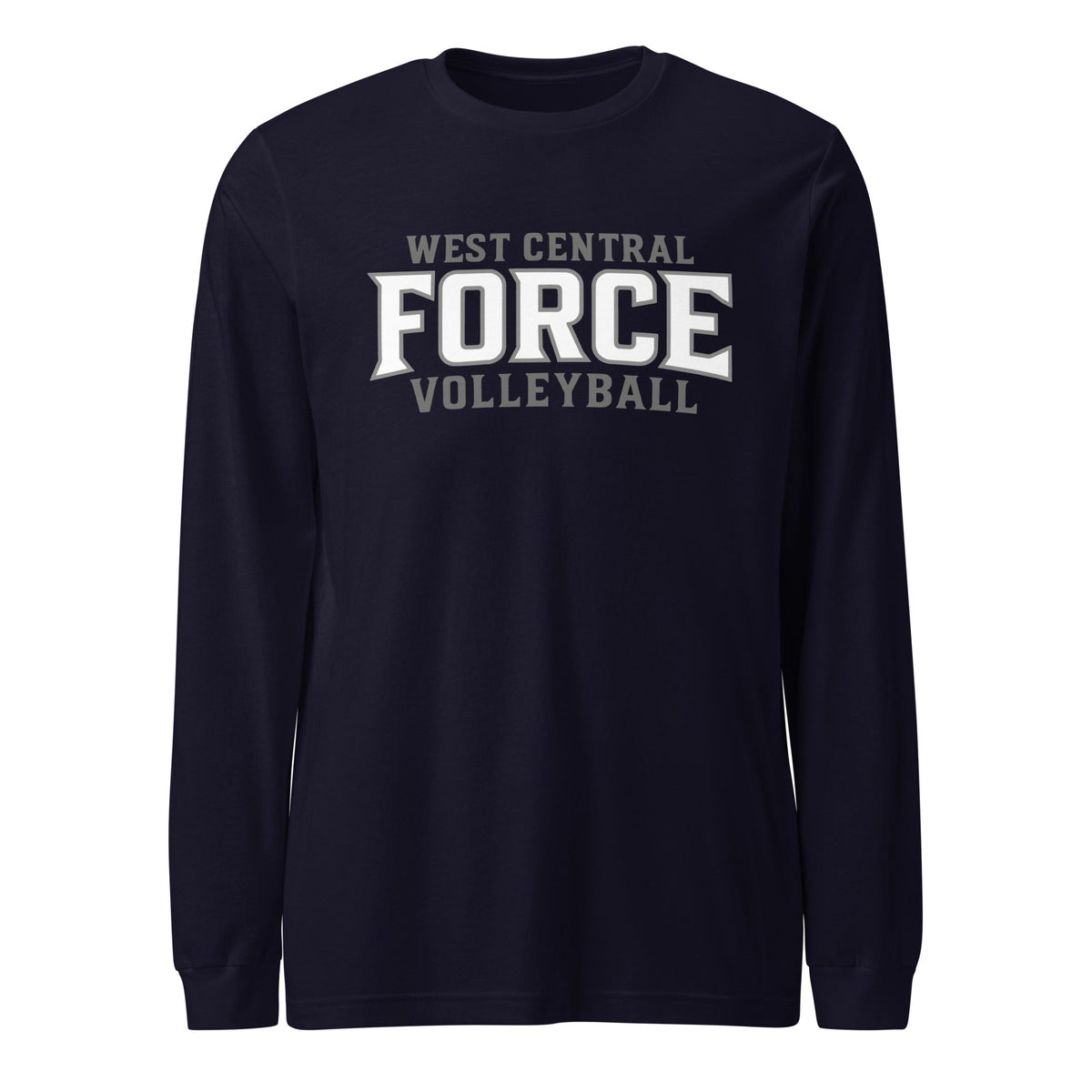 Performance | Long Sleeve Tee | West Central Force Volleyball | Grey Logo