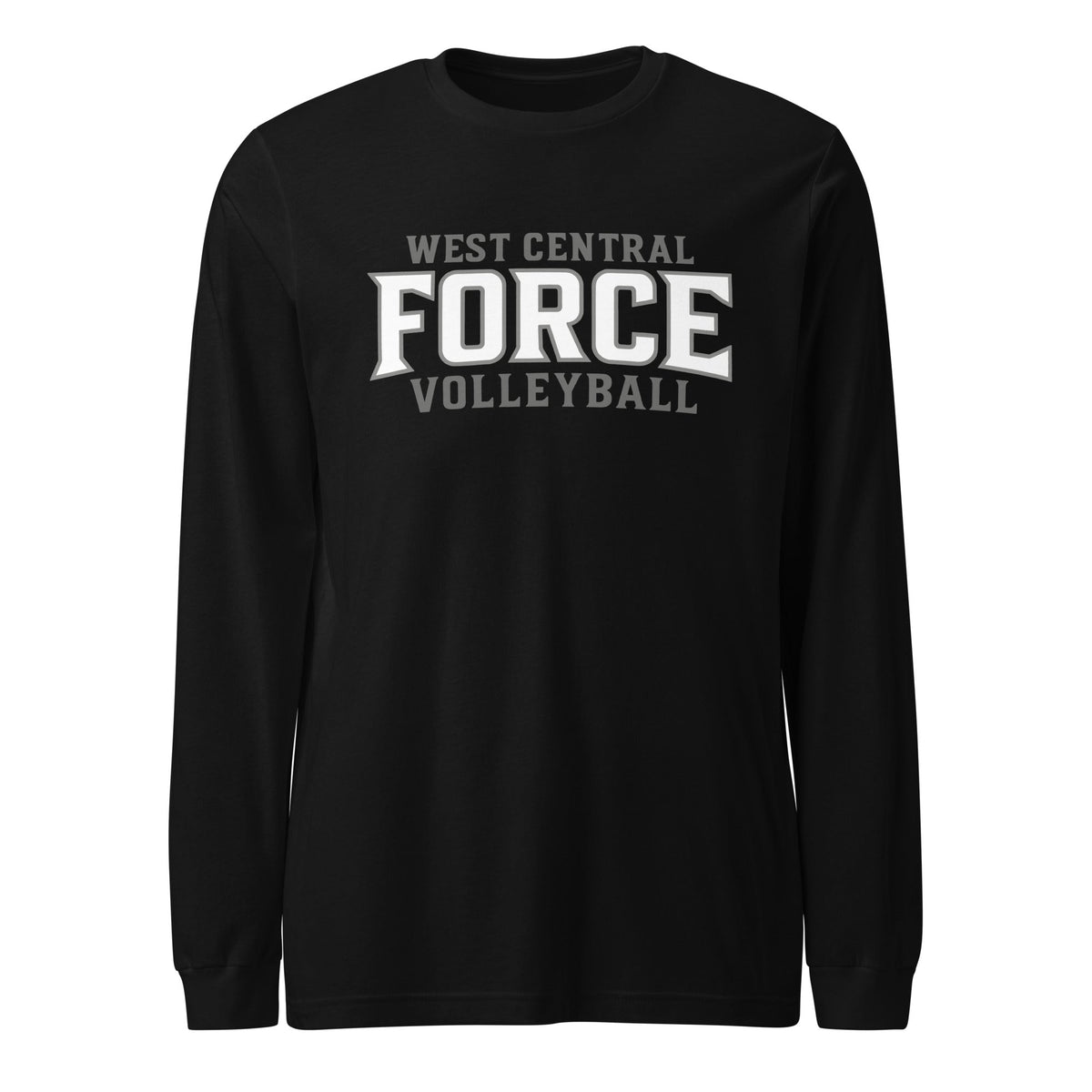 Performance | Long Sleeve Tee | West Central Force Volleyball | Grey Logo