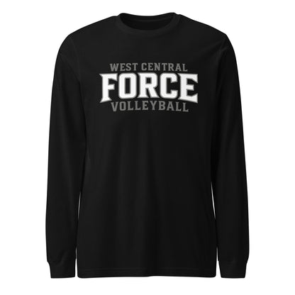 Performance | Long Sleeve Tee | West Central Force Volleyball | Grey Logo