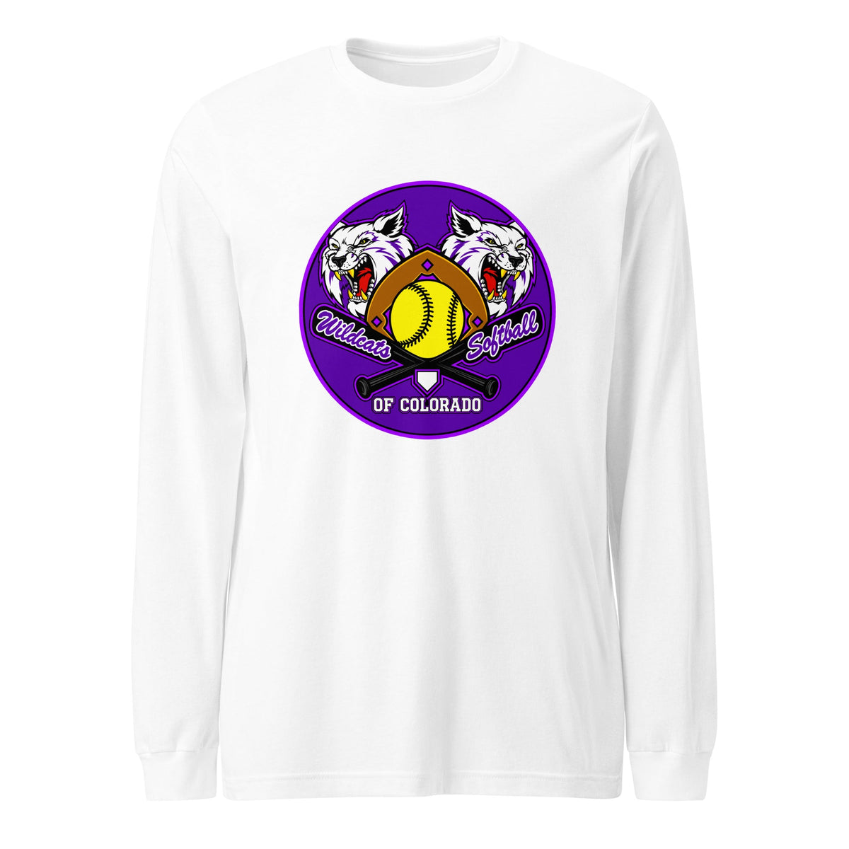 Performance | Long Sleeve Tee | Wildcats Softball | Badge Logo