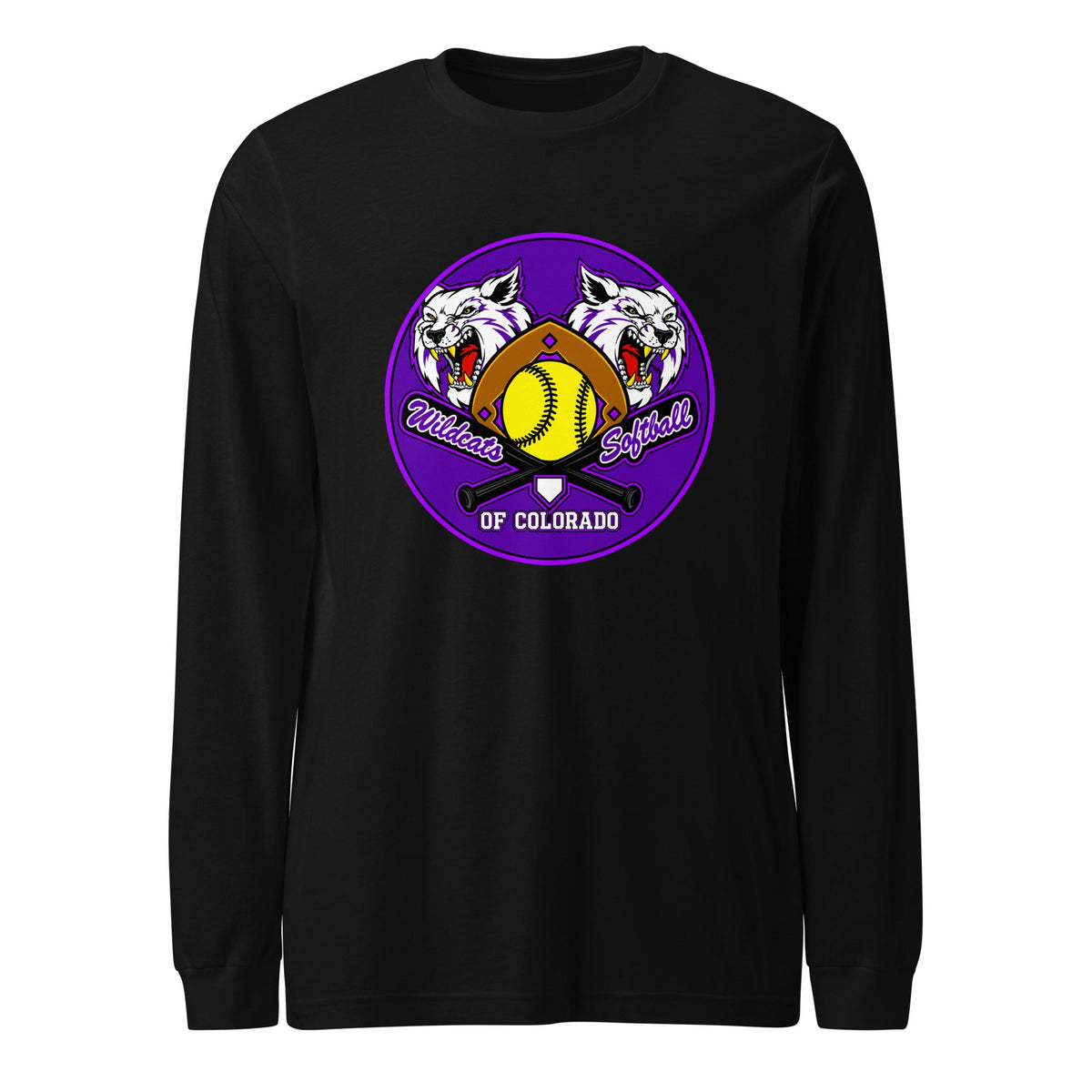 Performance | Long Sleeve Tee | Wildcats Softball | Badge Logo