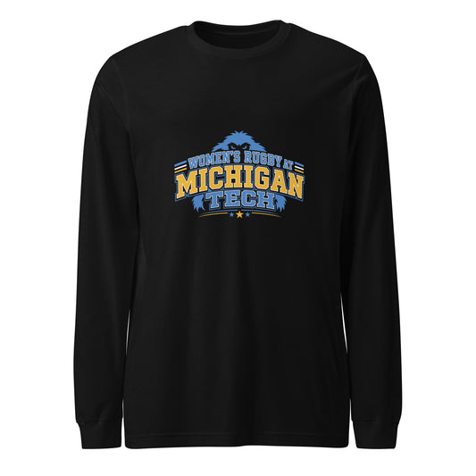 Performance | Long Sleeve Tee | Women’s Rugby at Michigan Tech | Varsity Crest Logo