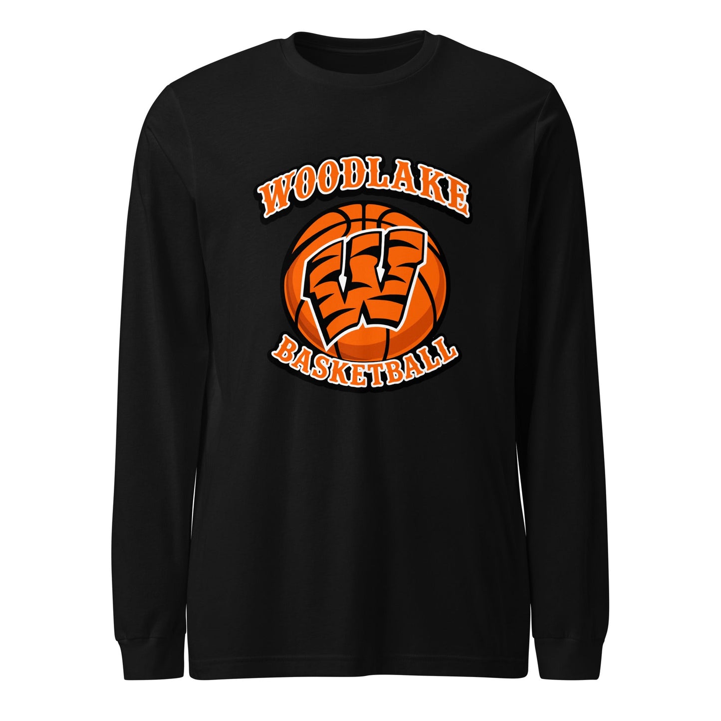 Performance | Long Sleeve Tee | Woodlake Boys Basketball | Athletics Logo