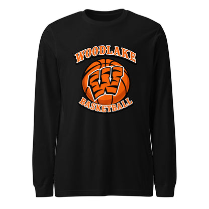 Performance | Long Sleeve Tee | Woodlake Boys Basketball | Athletics Logo