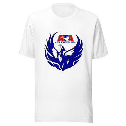 Performance | T-Shirt | Azle Martial Arts | Blue Fire Crest Logo