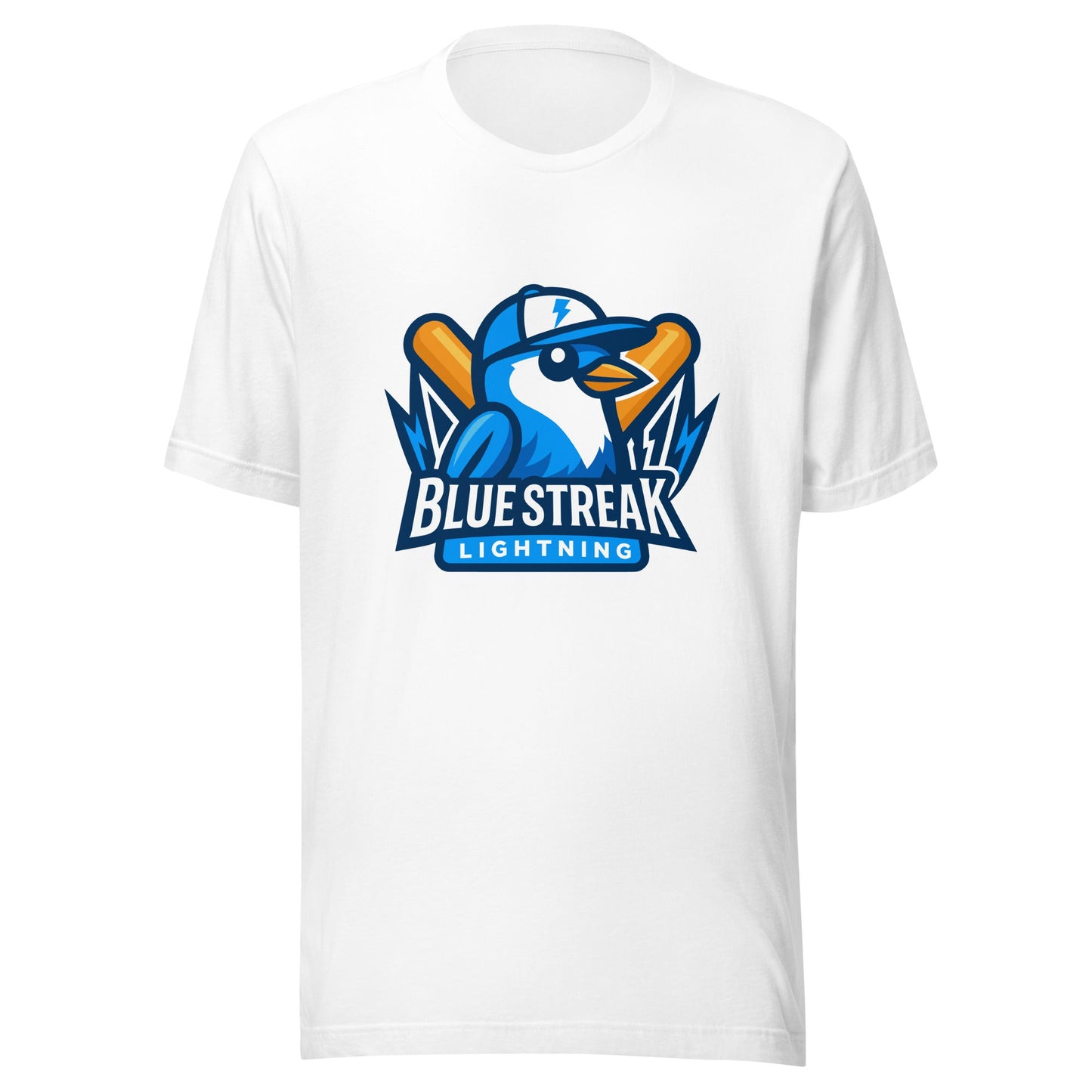 Performance | T-Shirt | Blue Streak Lightning | Mascot Logo