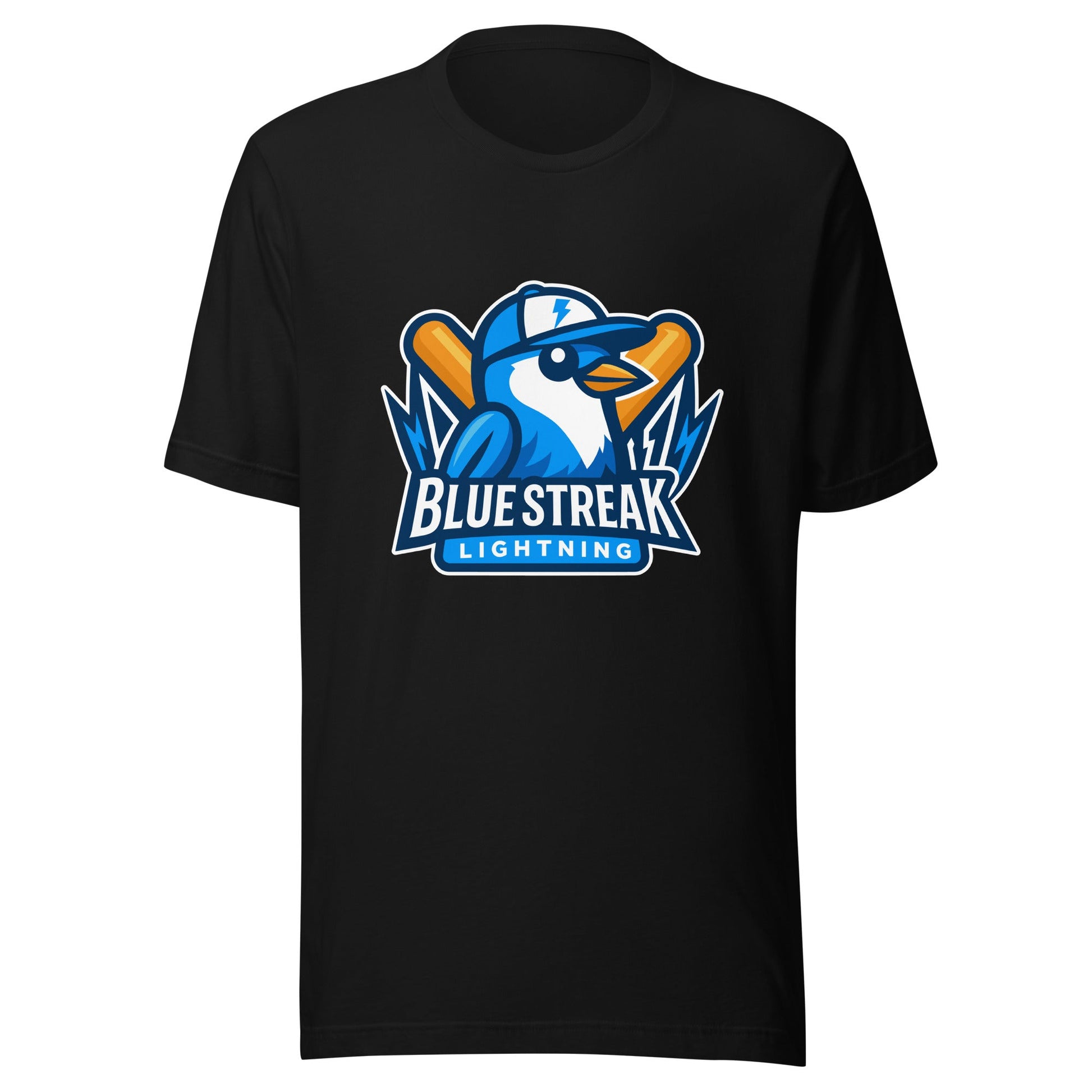 Performance | T-Shirt | Blue Streak Lightning | Mascot Logo