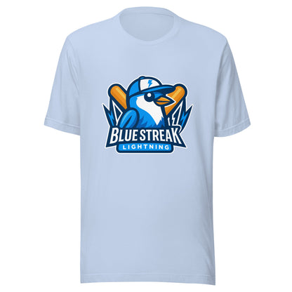 Performance | T-Shirt | Blue Streak Lightning | Mascot Logo