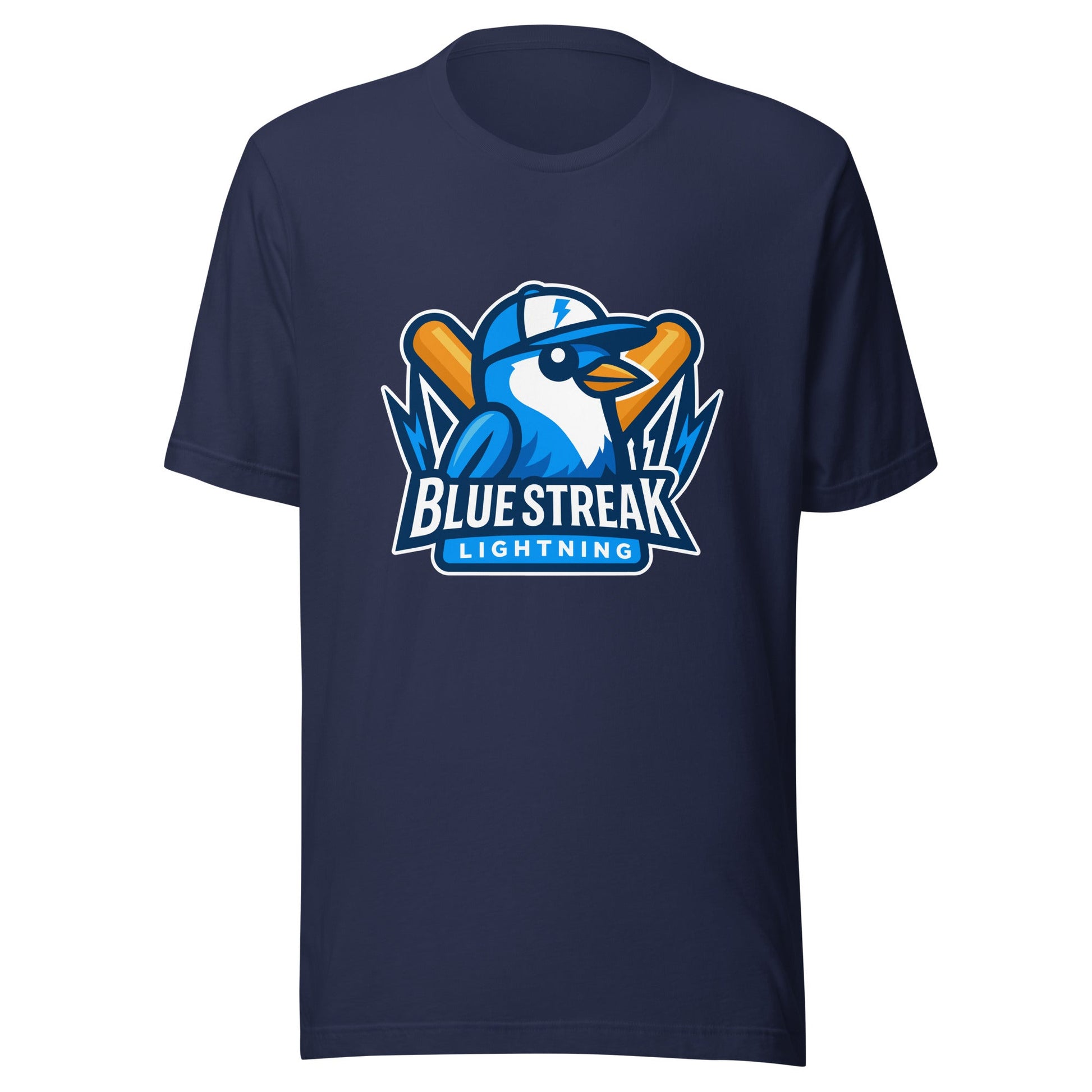 Performance | T-Shirt | Blue Streak Lightning | Mascot Logo