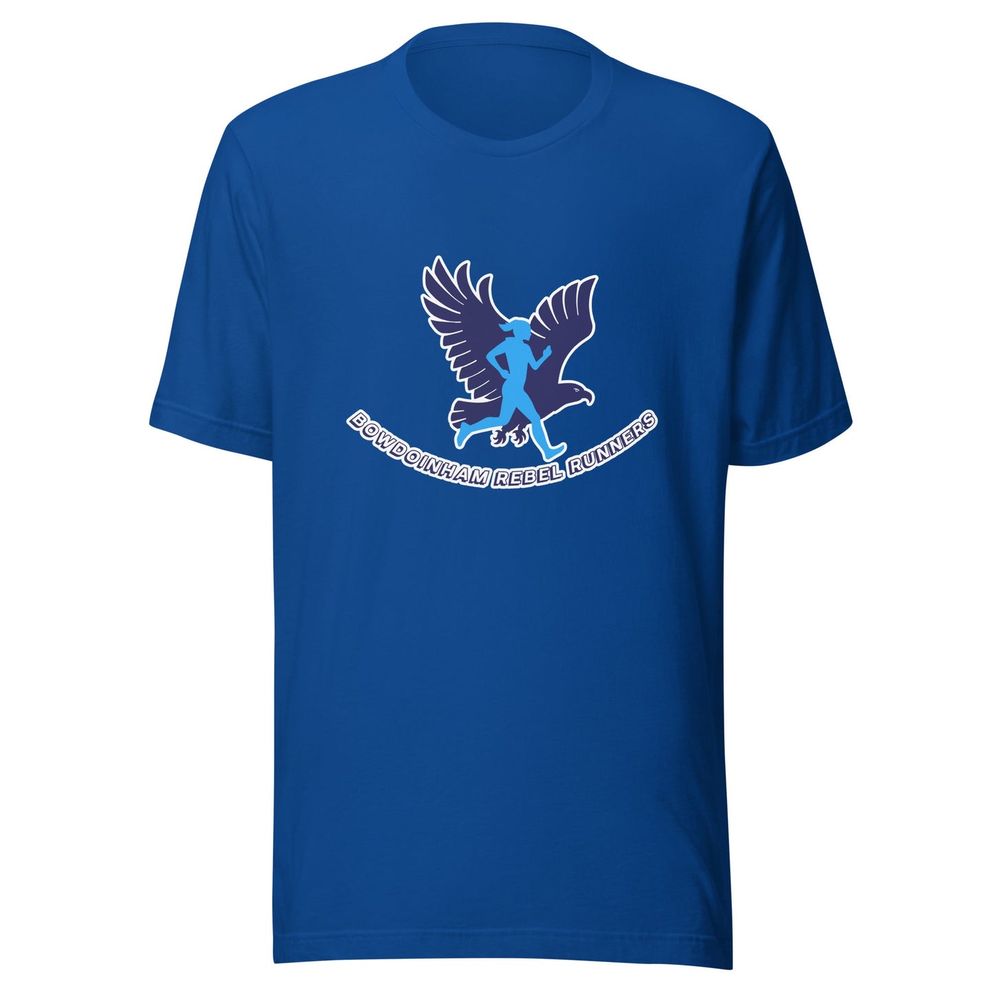 Performance | T-Shirt | Bowdoinham Rebel Runners | Aerial Runner Emblem Logo