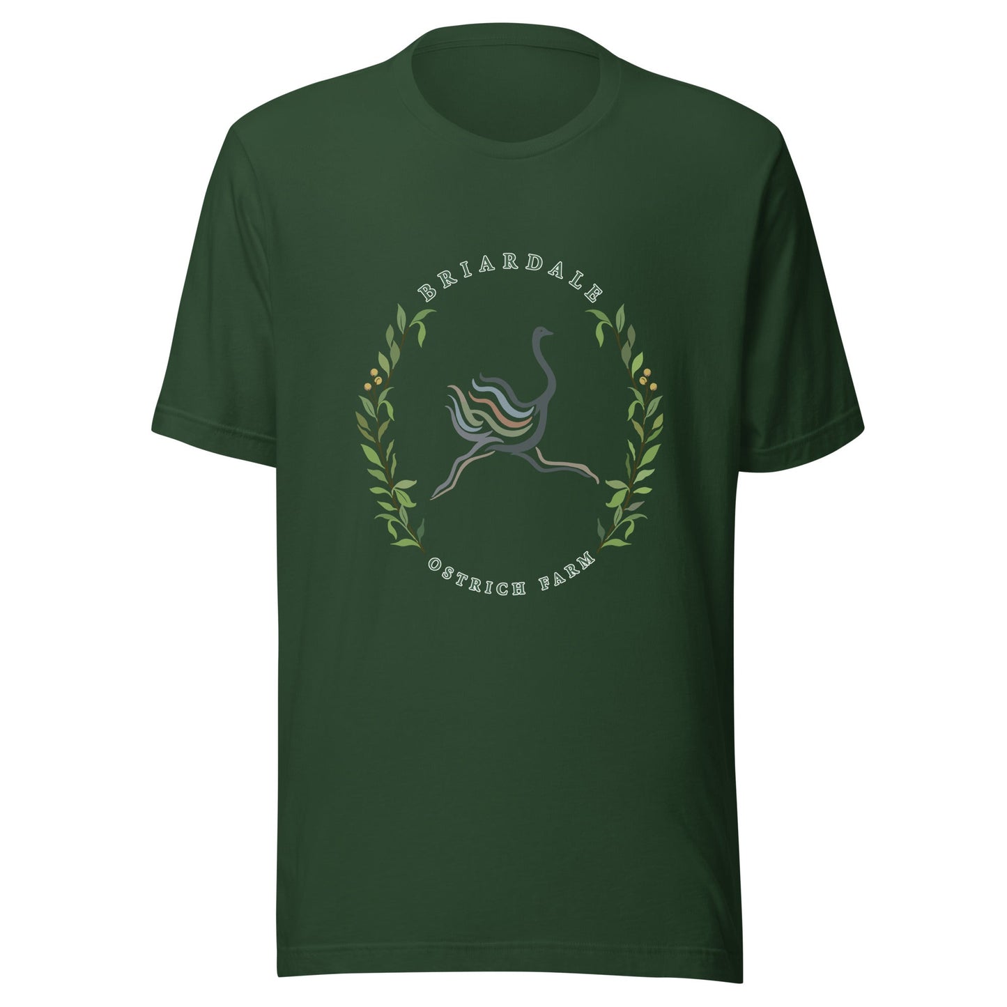 Performance | T-Shirt | Briardale Ostrich Farm | Crest Logo