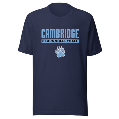Performance | T-Shirt | Cambridge Volleyball | Script Paw Logo