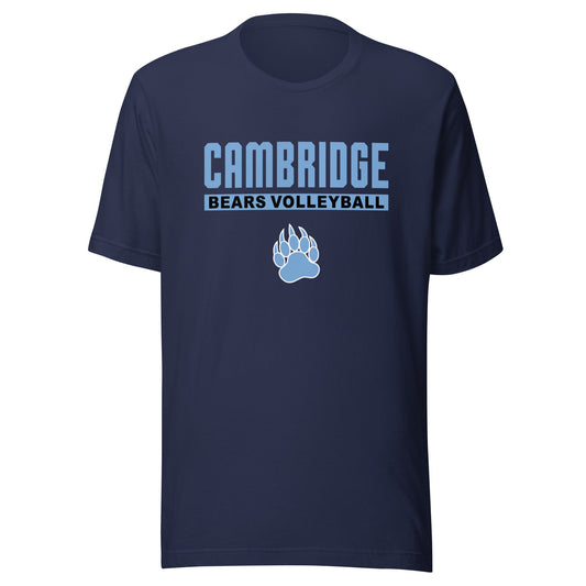 Performance | T-Shirt | Cambridge Volleyball | Script Paw Logo