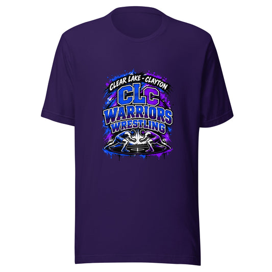 Performance | T-Shirt | Clear Lake - Clayton Wrestling | Apex Logo