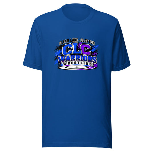 Performance | T-Shirt | Clear Lake - Clayton Wrestling | Vanguard Logo