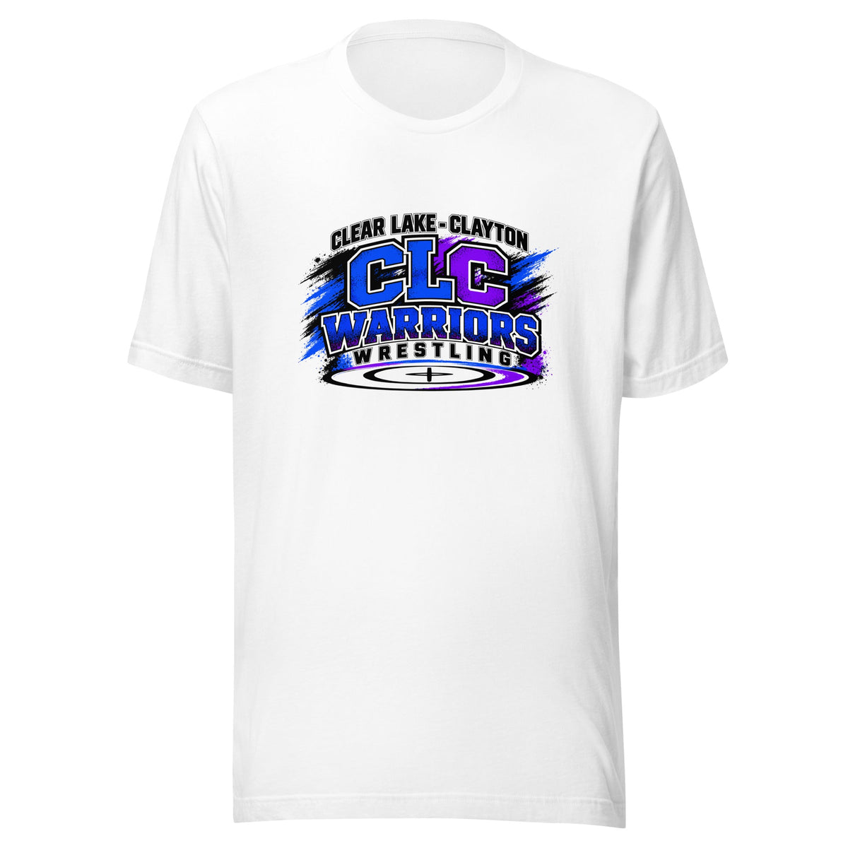 Performance | T-Shirt | Clear Lake - Clayton Wrestling | Vanguard Logo