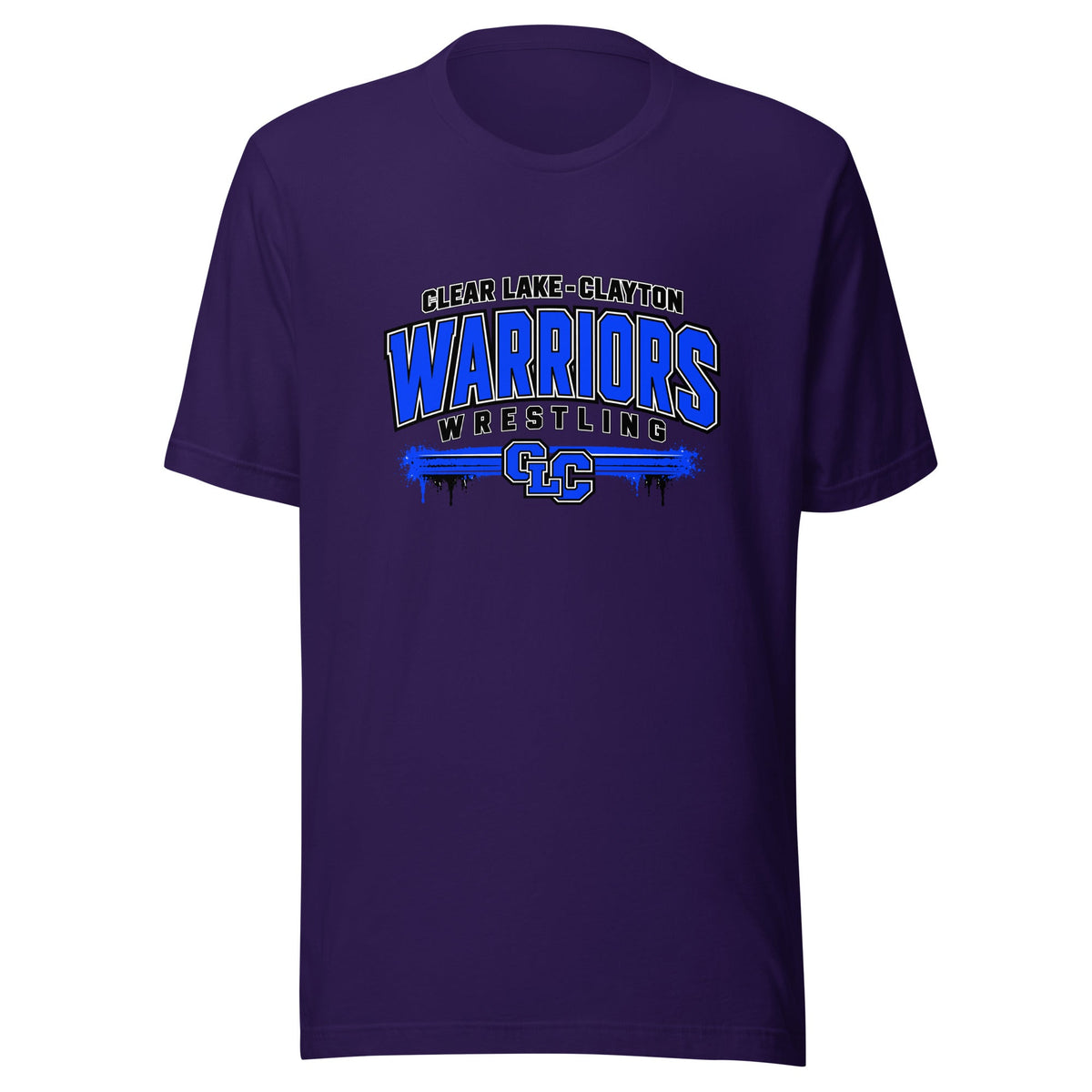 Performance | T-Shirt | Clear Lake - Clayton Wrestling | Warrior Crest Logo