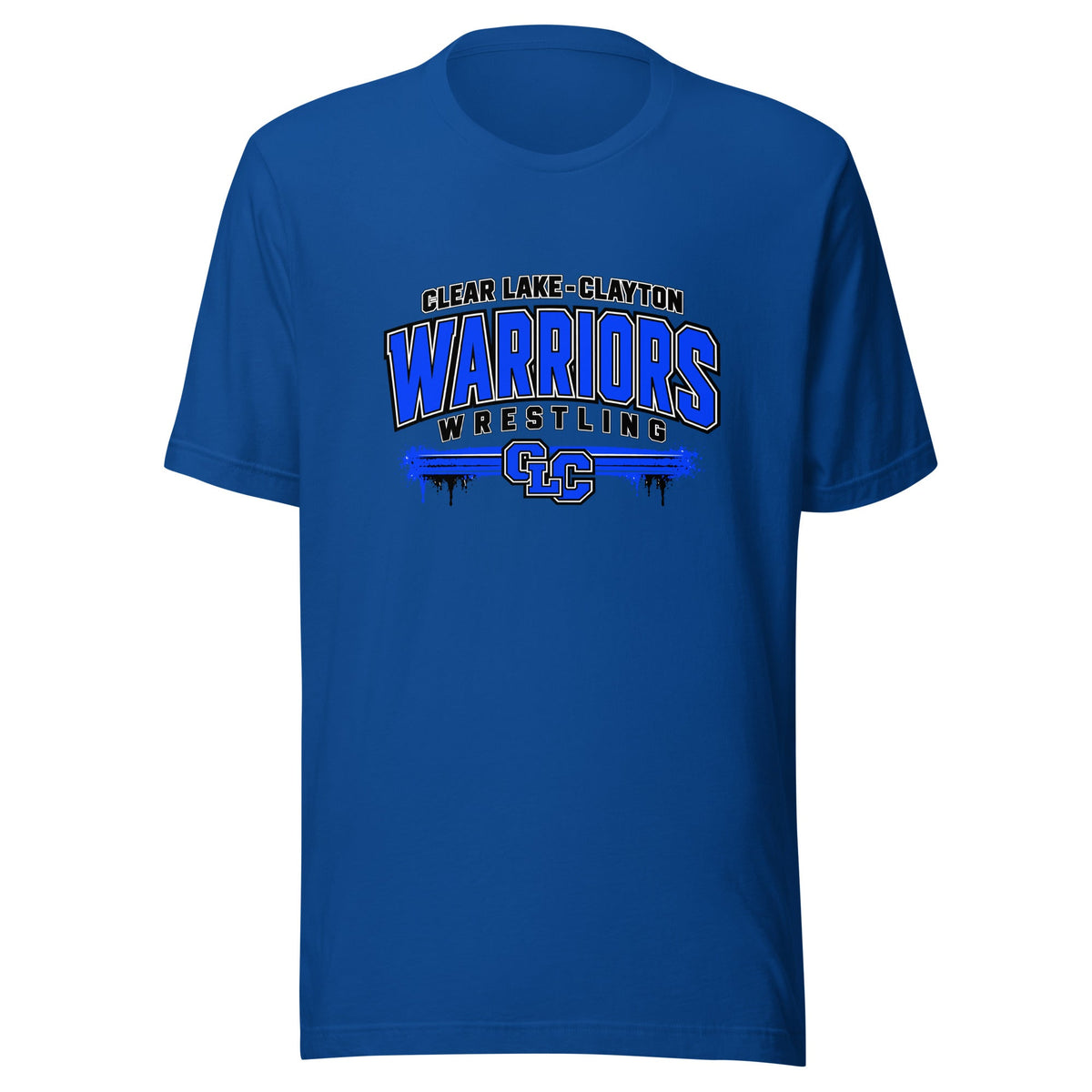 Performance | T-Shirt | Clear Lake - Clayton Wrestling | Warrior Crest Logo