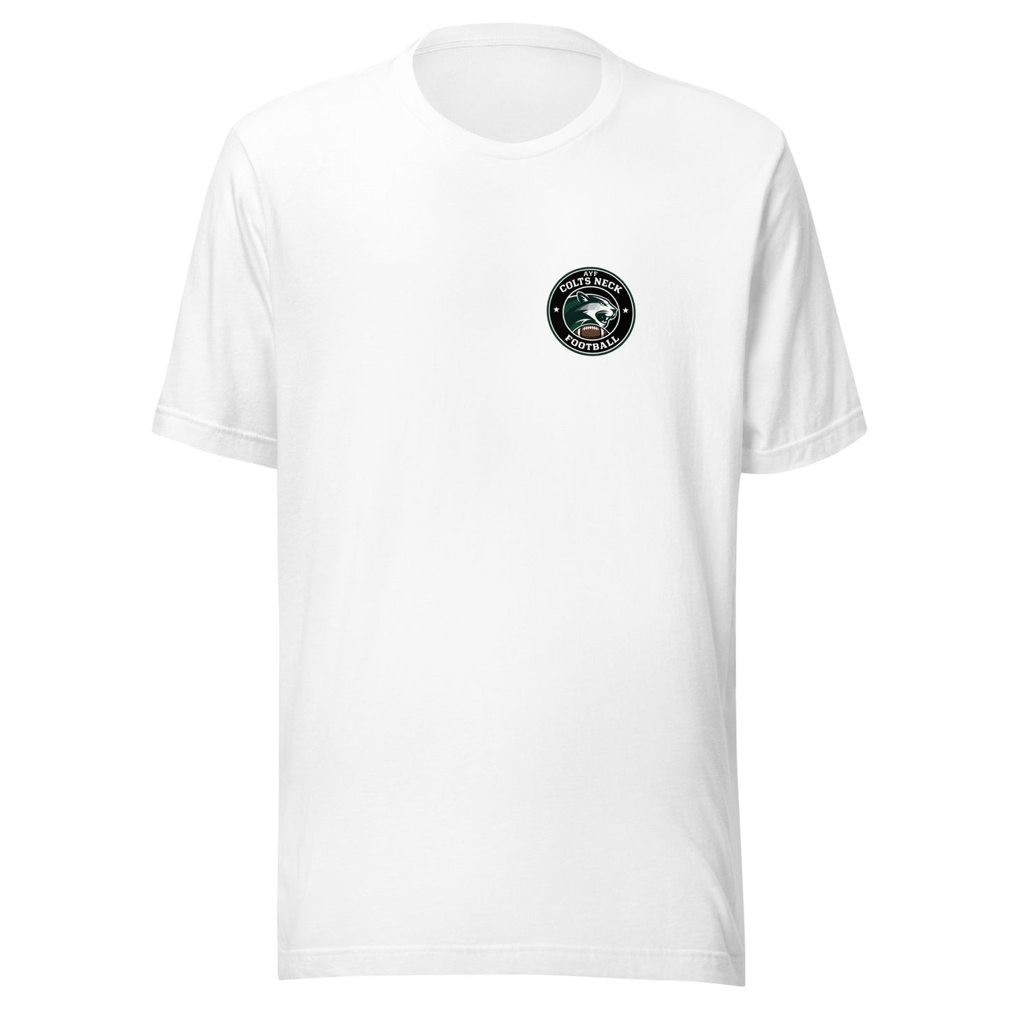 Performance | T-Shirt | Colts Neck Cougars | Youth Tackle Football (AYF) | Varsity Badge Logo