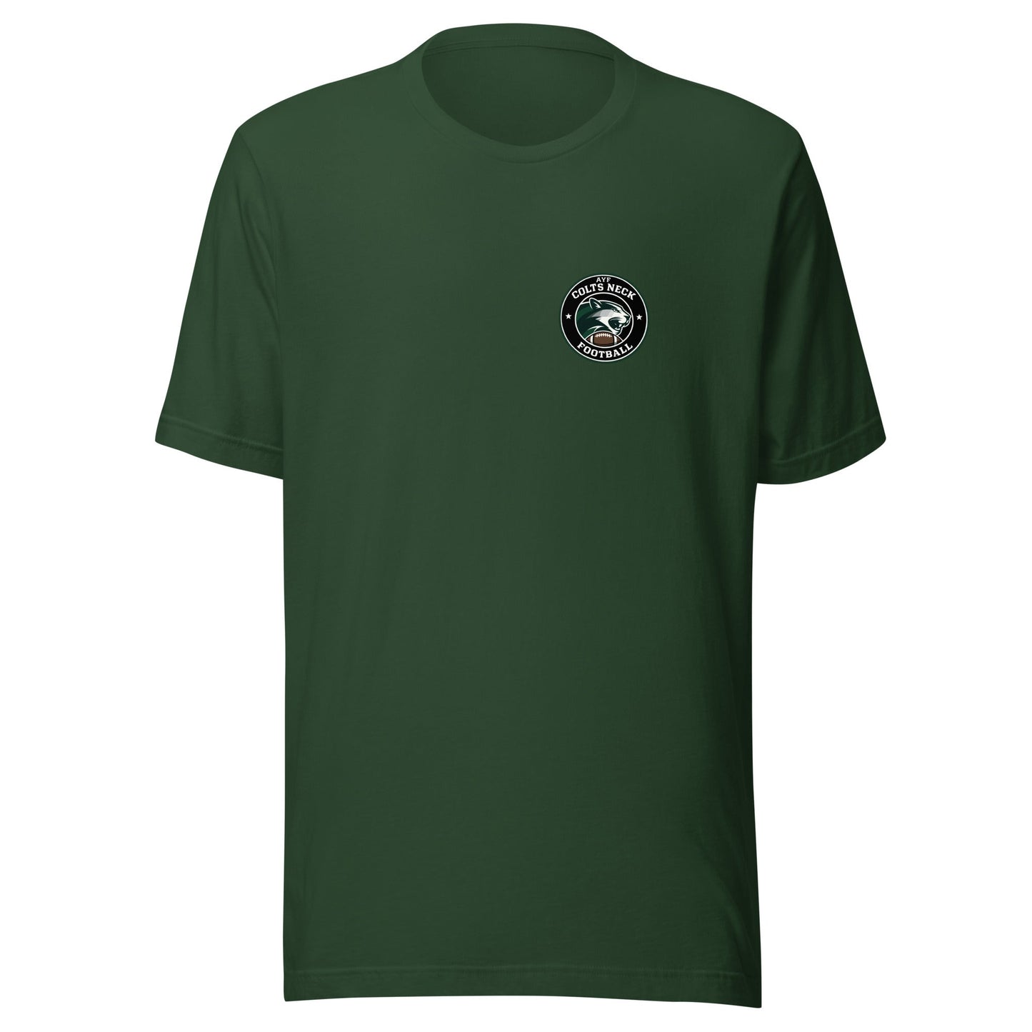 Performance | T-Shirt | Colts Neck Cougars | Youth Tackle Football (AYF) | Varsity Badge Logo