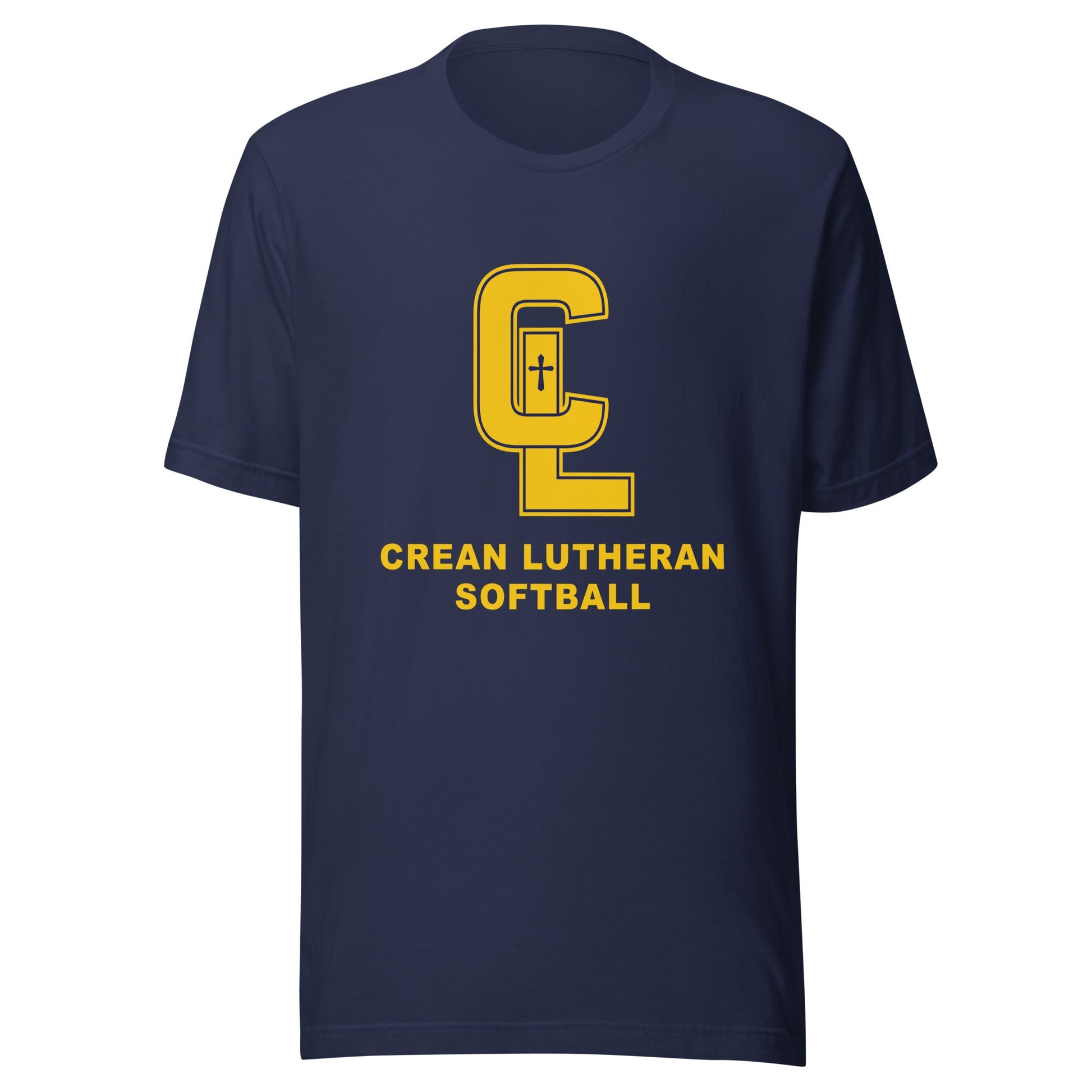 Performance | T-Shirt | Crean Lutheran Softball | Gold CL Softball Logo
