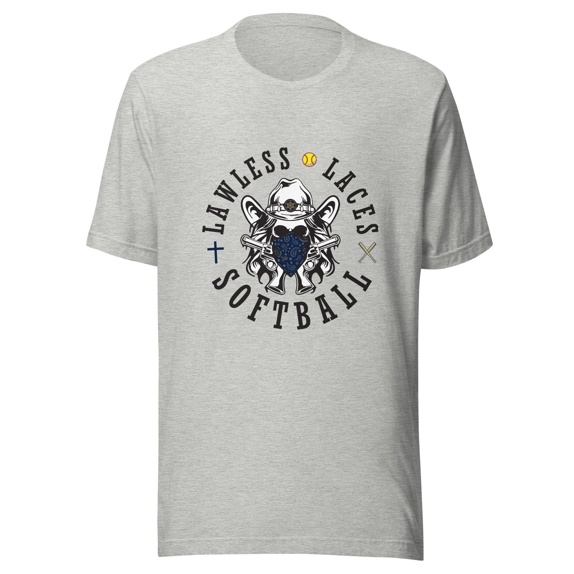 Performance | T-Shirt | Lawless Laces Softball | Bandana Mascot Logo