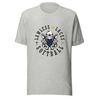 Performance | T-Shirt | Lawless Laces Softball | Bandana Mascot Logo