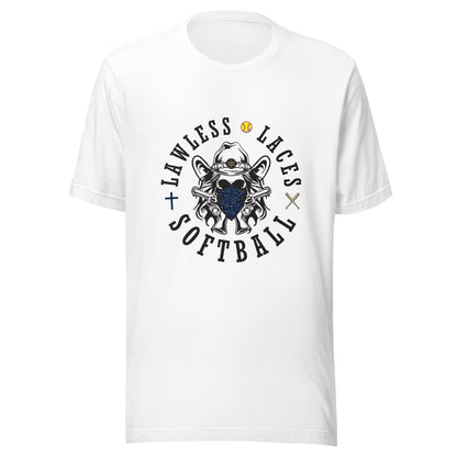Performance | T-Shirt | Lawless Laces Softball | Bandana Mascot Logo