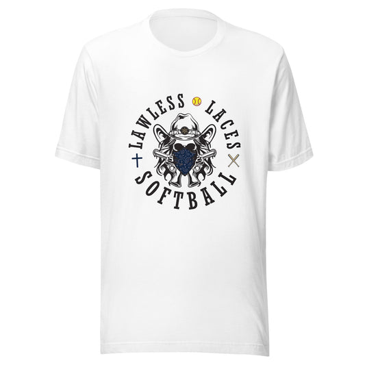 Performance | T-Shirt | Lawless Laces Softball | Bandana Mascot Logo