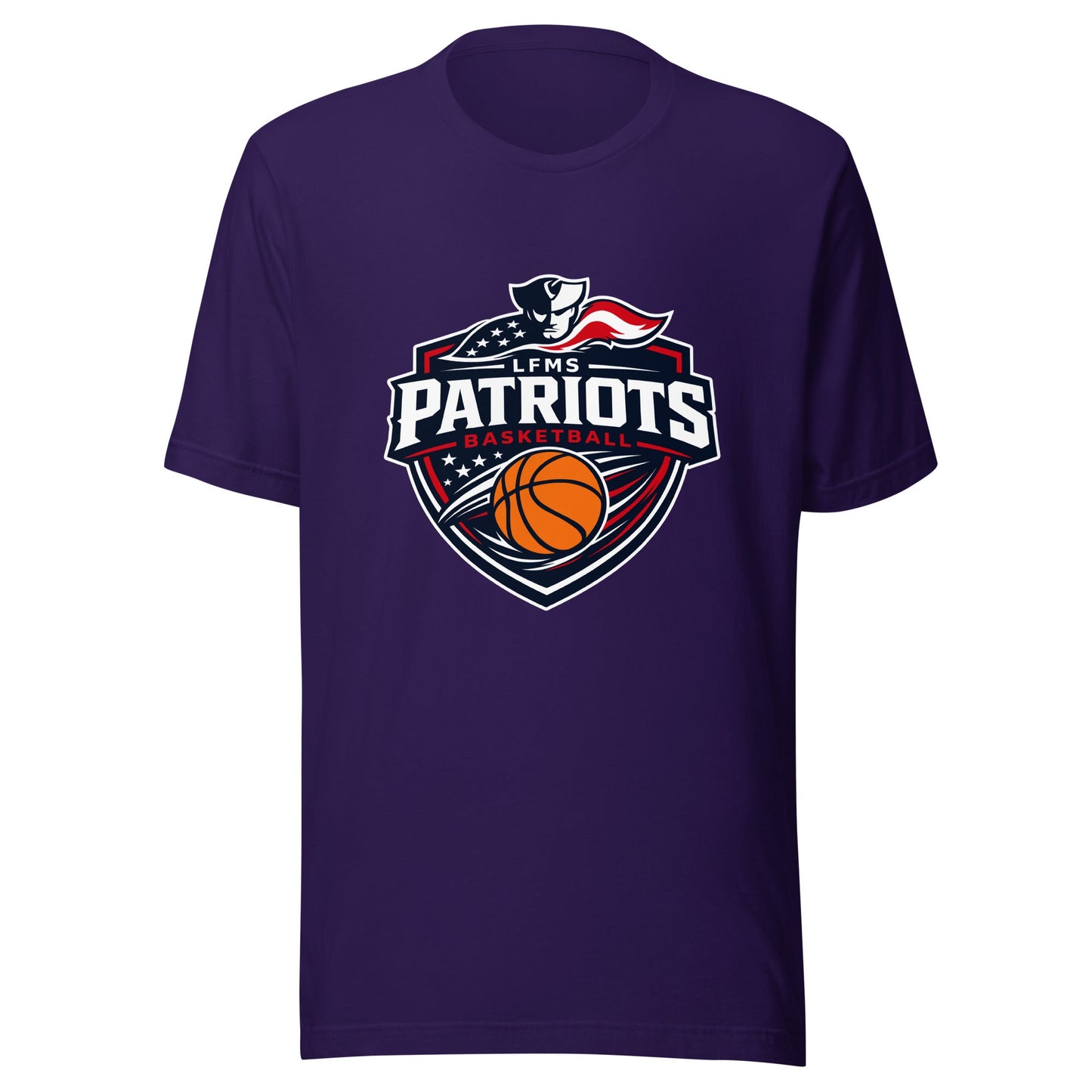 Performance | T-Shirt | LFMS Athletics | Patriots Basketball Logo