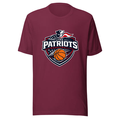 Performance | T-Shirt | LFMS Athletics | Patriots Basketball Logo