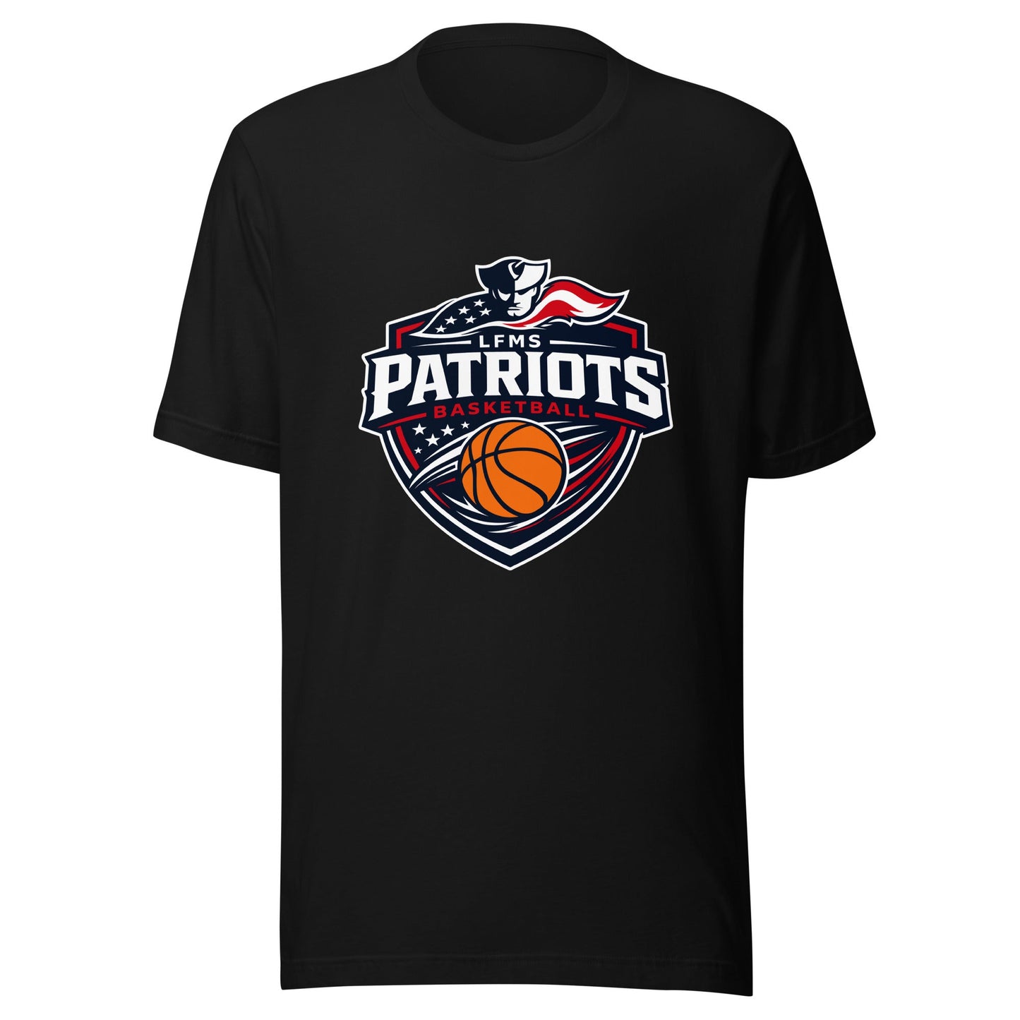 Performance | T-Shirt | LFMS Athletics | Patriots Basketball Logo