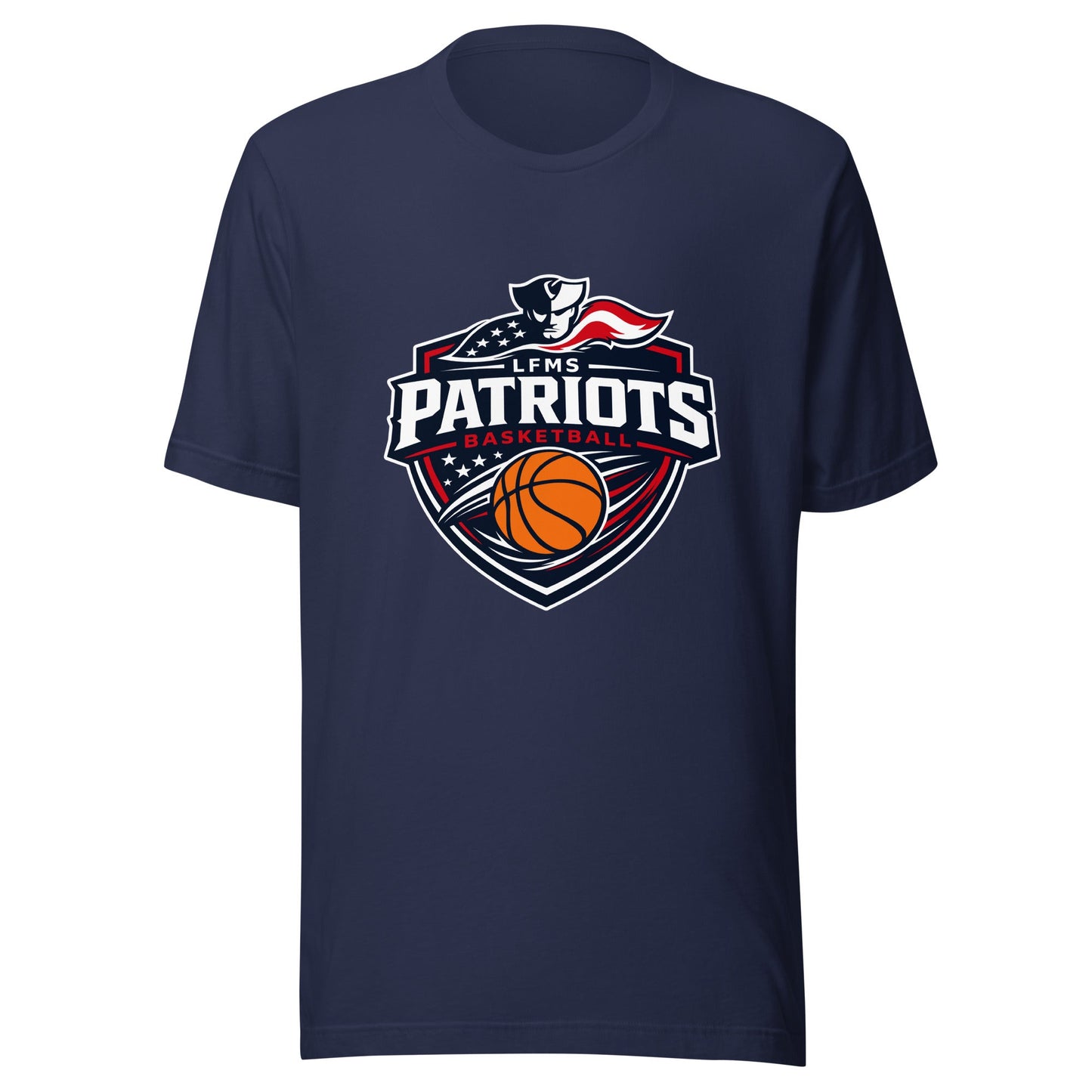 Performance | T-Shirt | LFMS Athletics | Patriots Basketball Logo