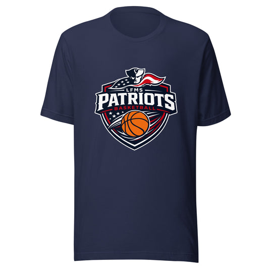 Performance | T-Shirt | LFMS Athletics | Patriots Basketball Logo