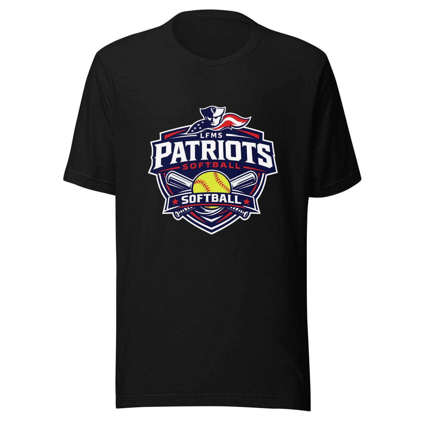 Performance | T-Shirt | LFMS Athletics | Patriots Softball Logo