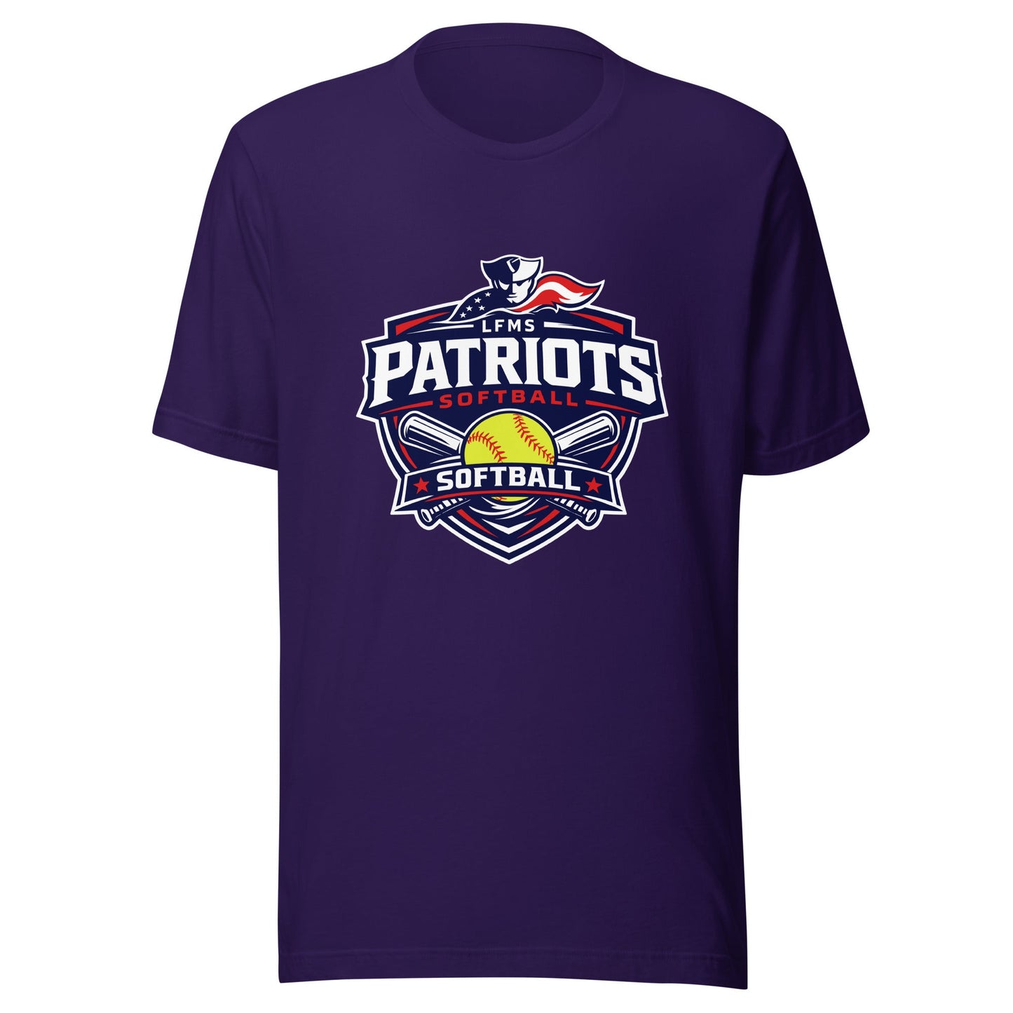Performance | T-Shirt | LFMS Athletics | Patriots Softball Logo
