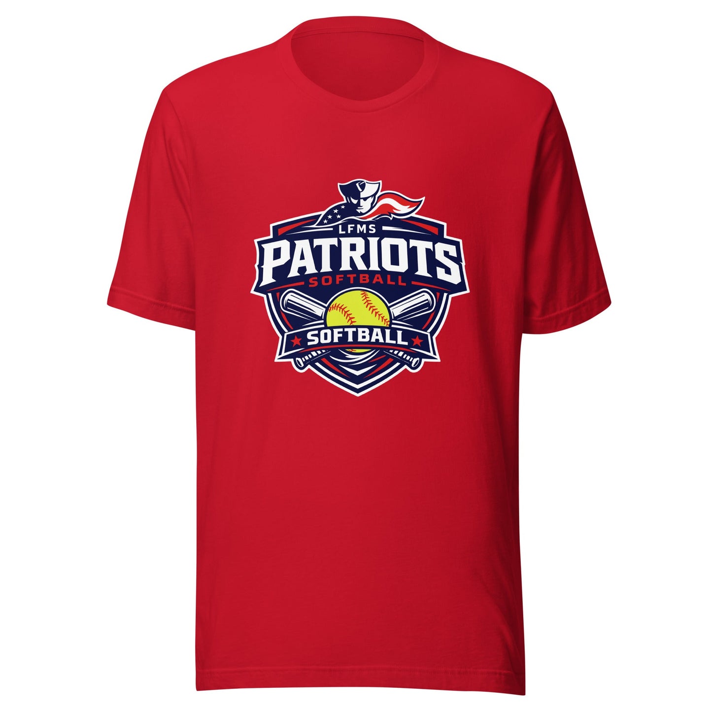 Performance | T-Shirt | LFMS Athletics | Patriots Softball Logo
