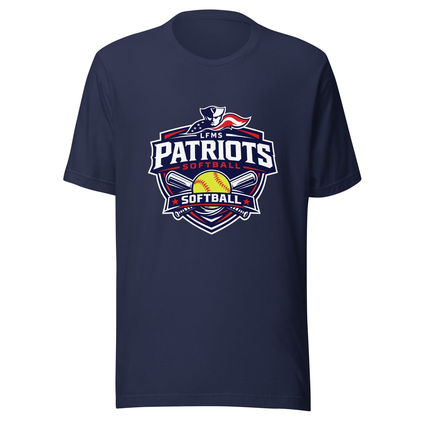 Performance | T-Shirt | LFMS Athletics | Patriots Softball Logo