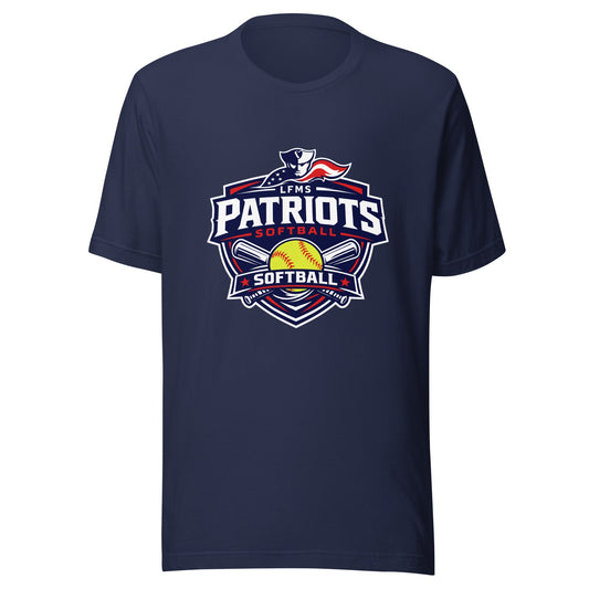 Performance | T-Shirt | LFMS Athletics | Patriots Softball Logo