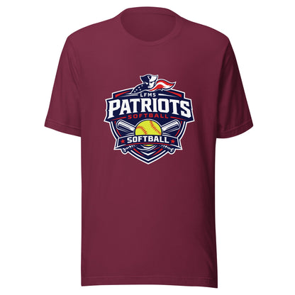 Performance | T-Shirt | LFMS Athletics | Patriots Softball Logo