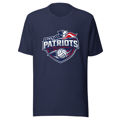 Performance | T-Shirt | LFMS Athletics | Patriots Volleyball Logo